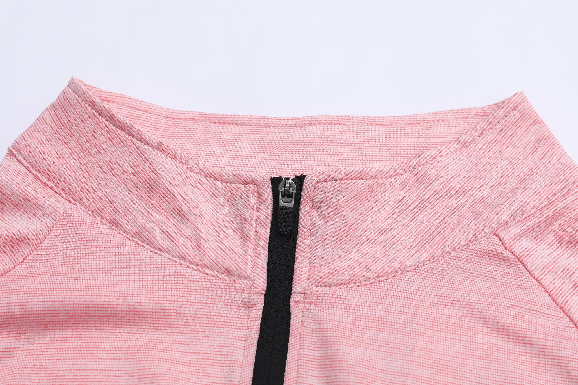 AYJ-403 quarter-zip collar detail