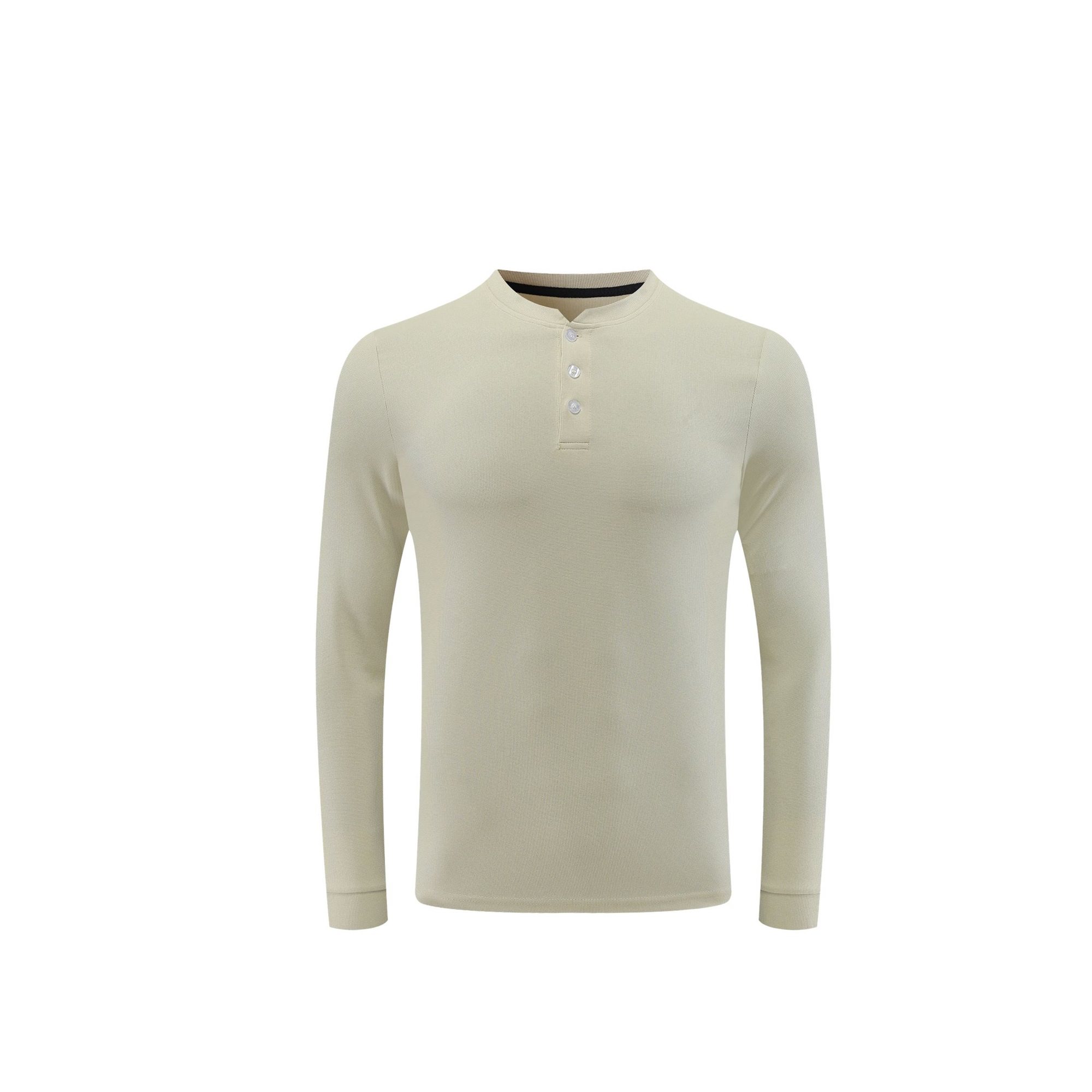 Waffle-Knit Henley Training Top
