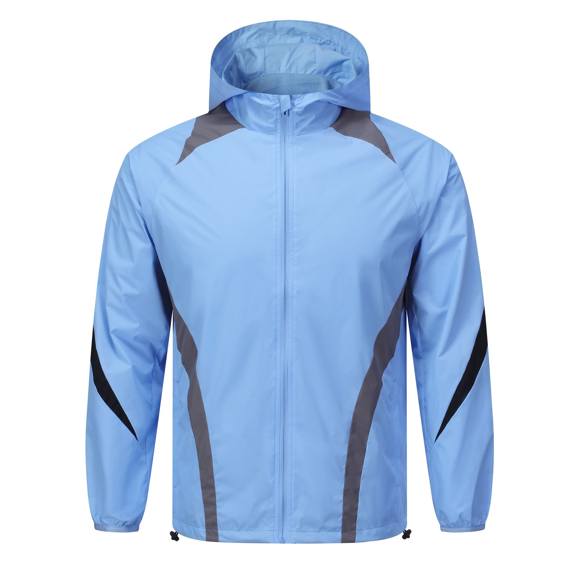 GY84127 team rain jacket in Mid Blue