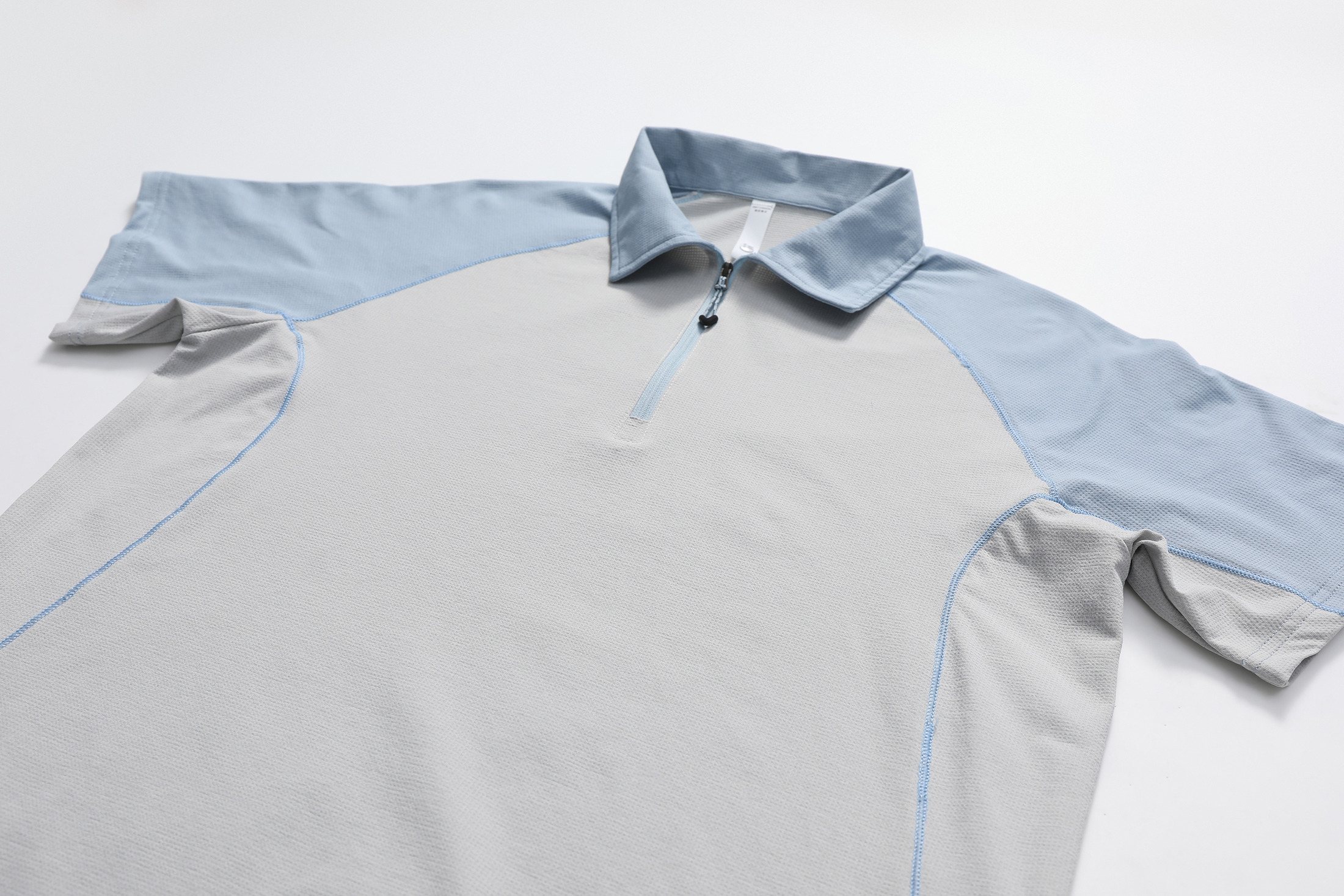 Quarter-zip collar and raglan shoulder