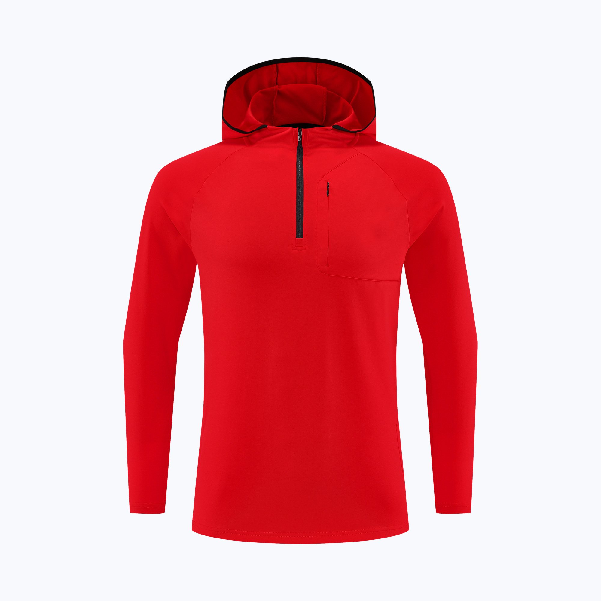 Lightweight Hooded Quarter-Zip Performance Top