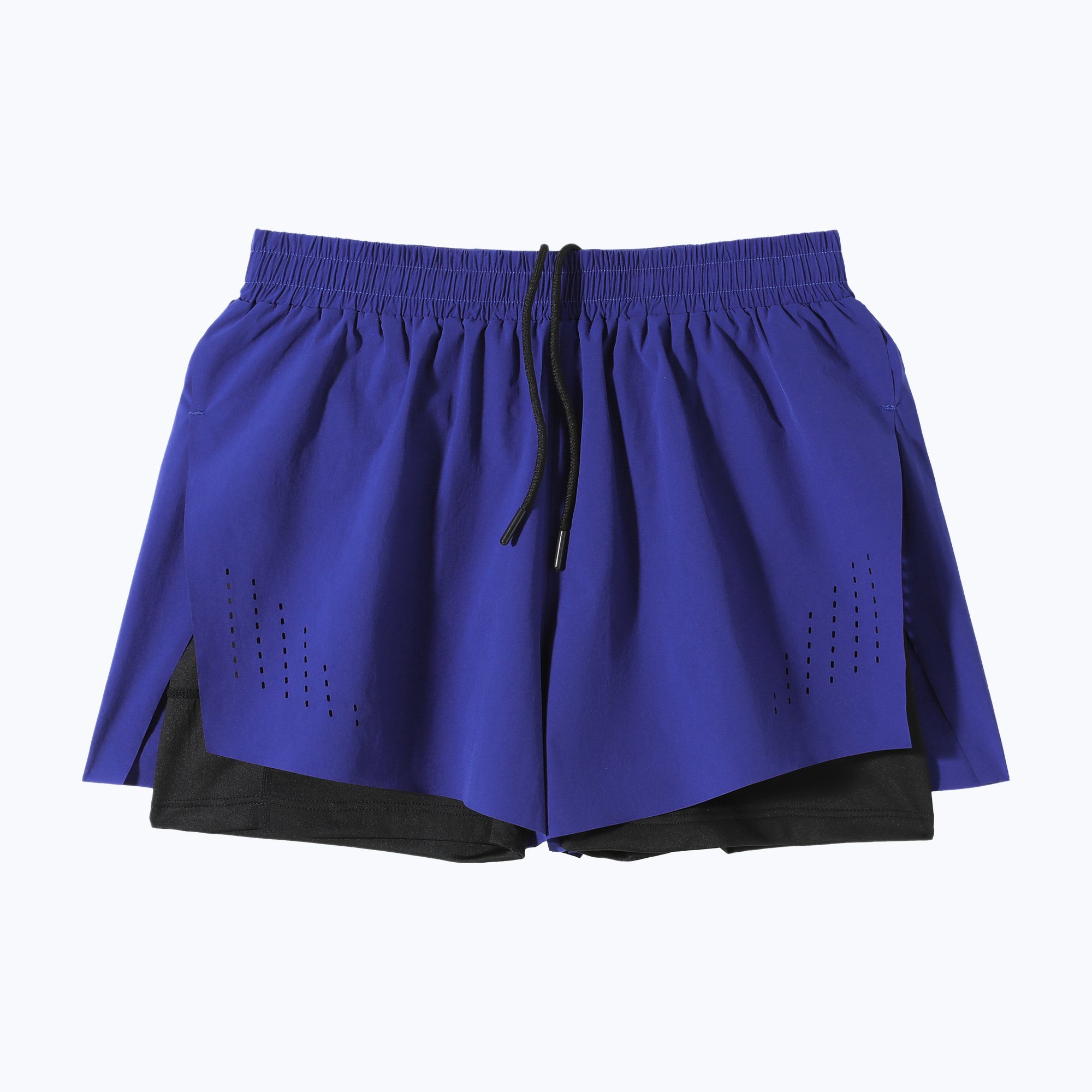 Hidden-Pocket Split-Hem Running Shorts