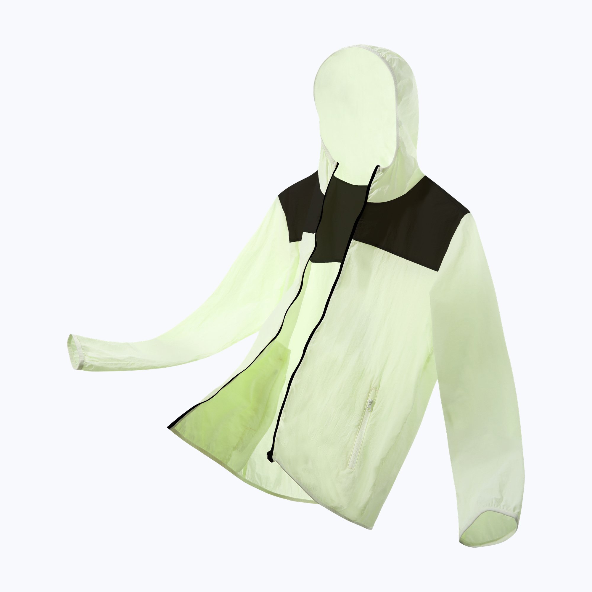 Lightweight Color-Block Hooded Sun Jacket