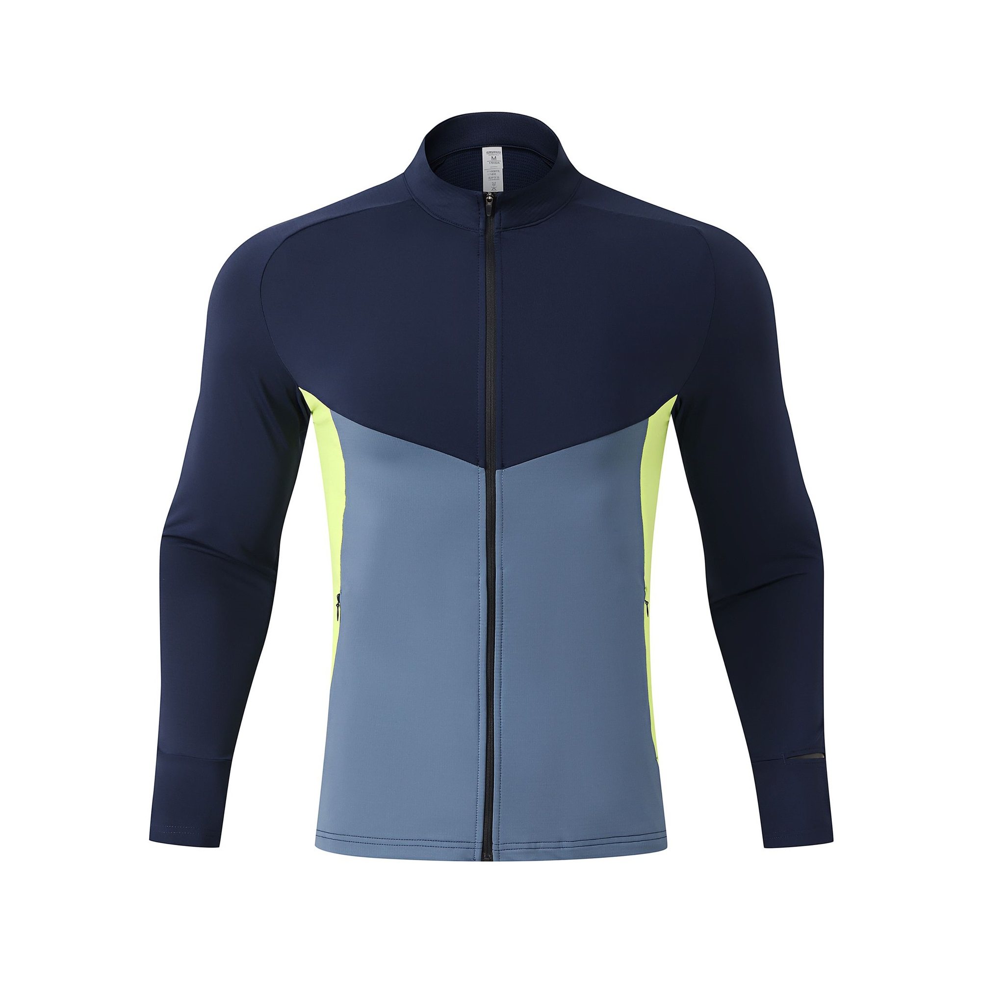 Grid-Fleece Color-Block Jacket
