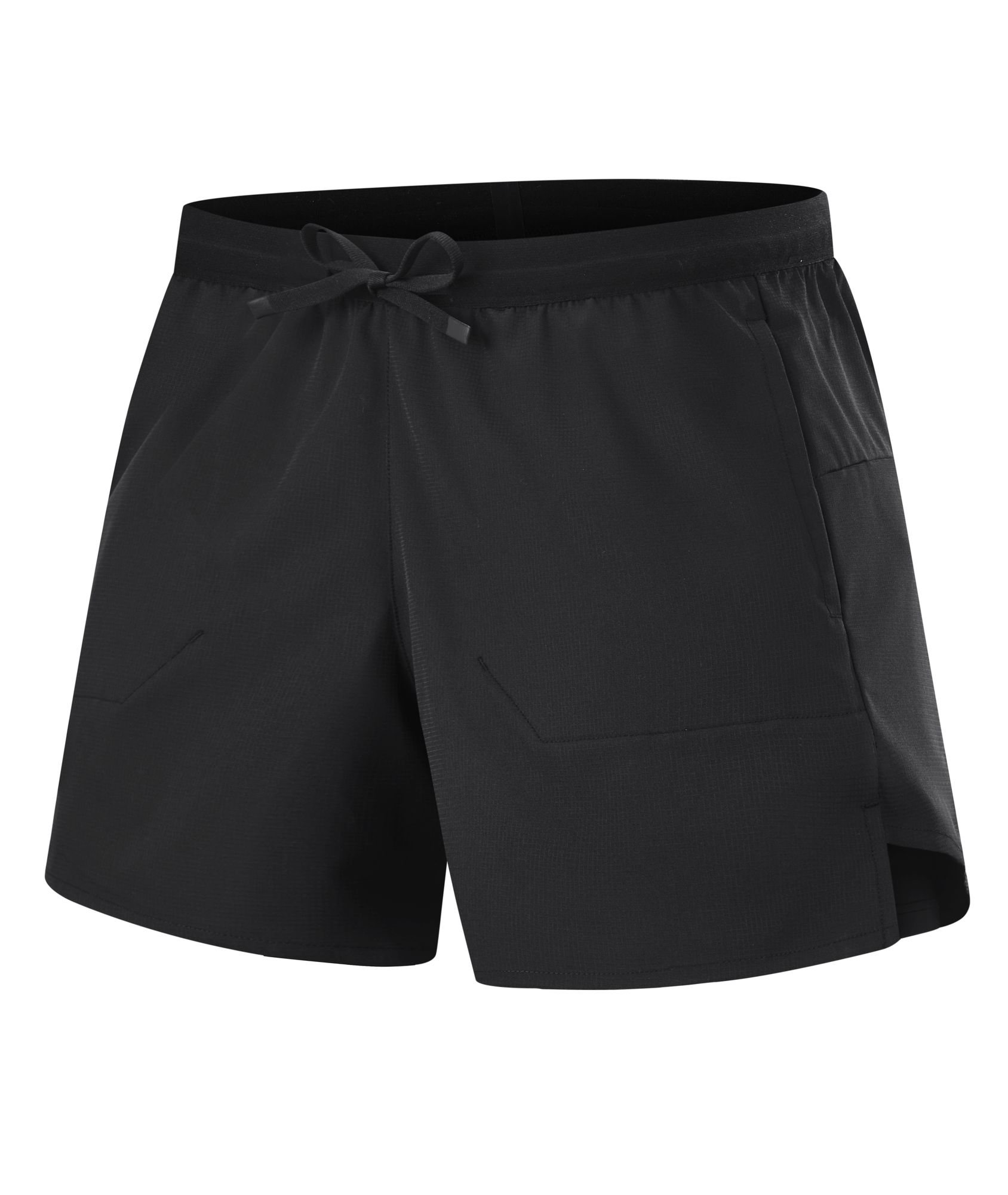 SY23095 2-in-1 running shorts in Core Black