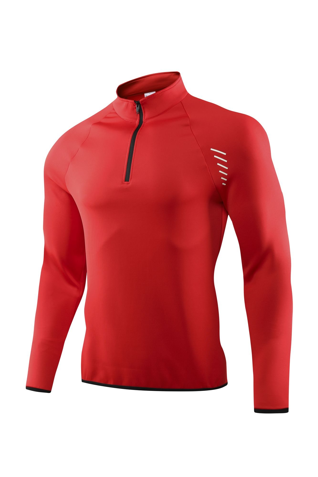 YXQ42 quarter-zip long sleeve training top in Red